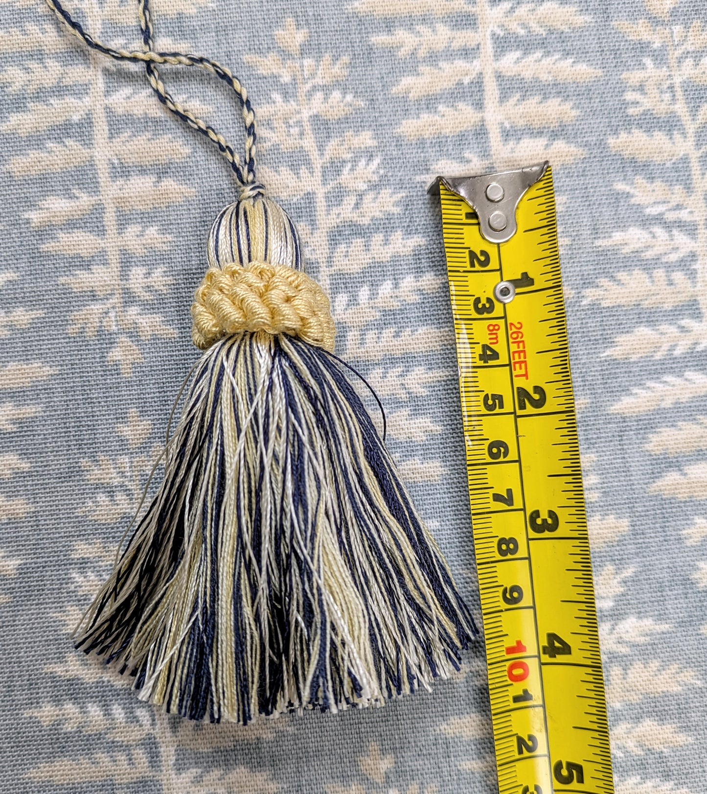 Blue & Pale Yellow Tassels / Key Tassel / Cushion Tassel