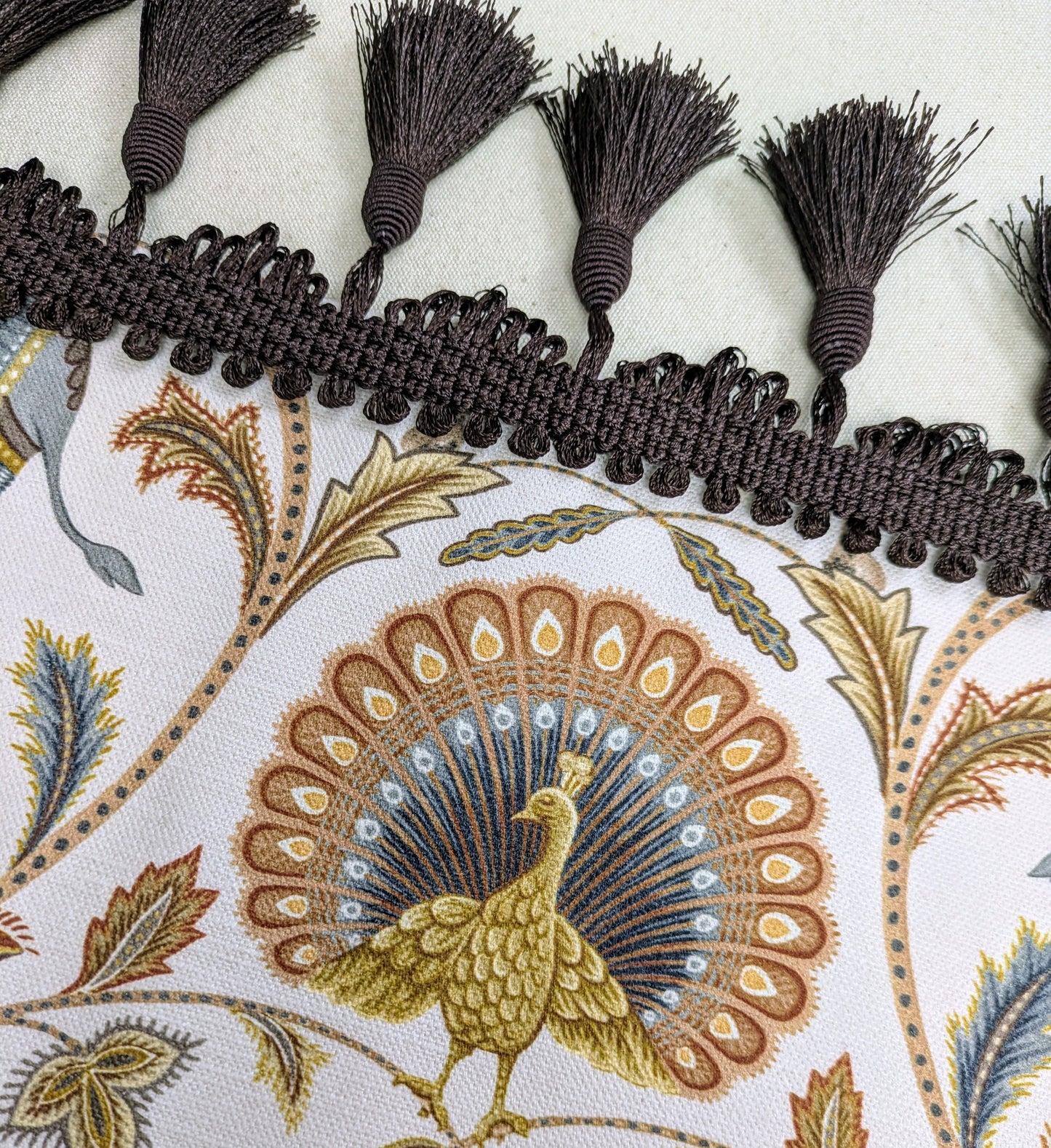 Chocolate Brown Tassel Fringe / Trimming for Cushions & Upholstery