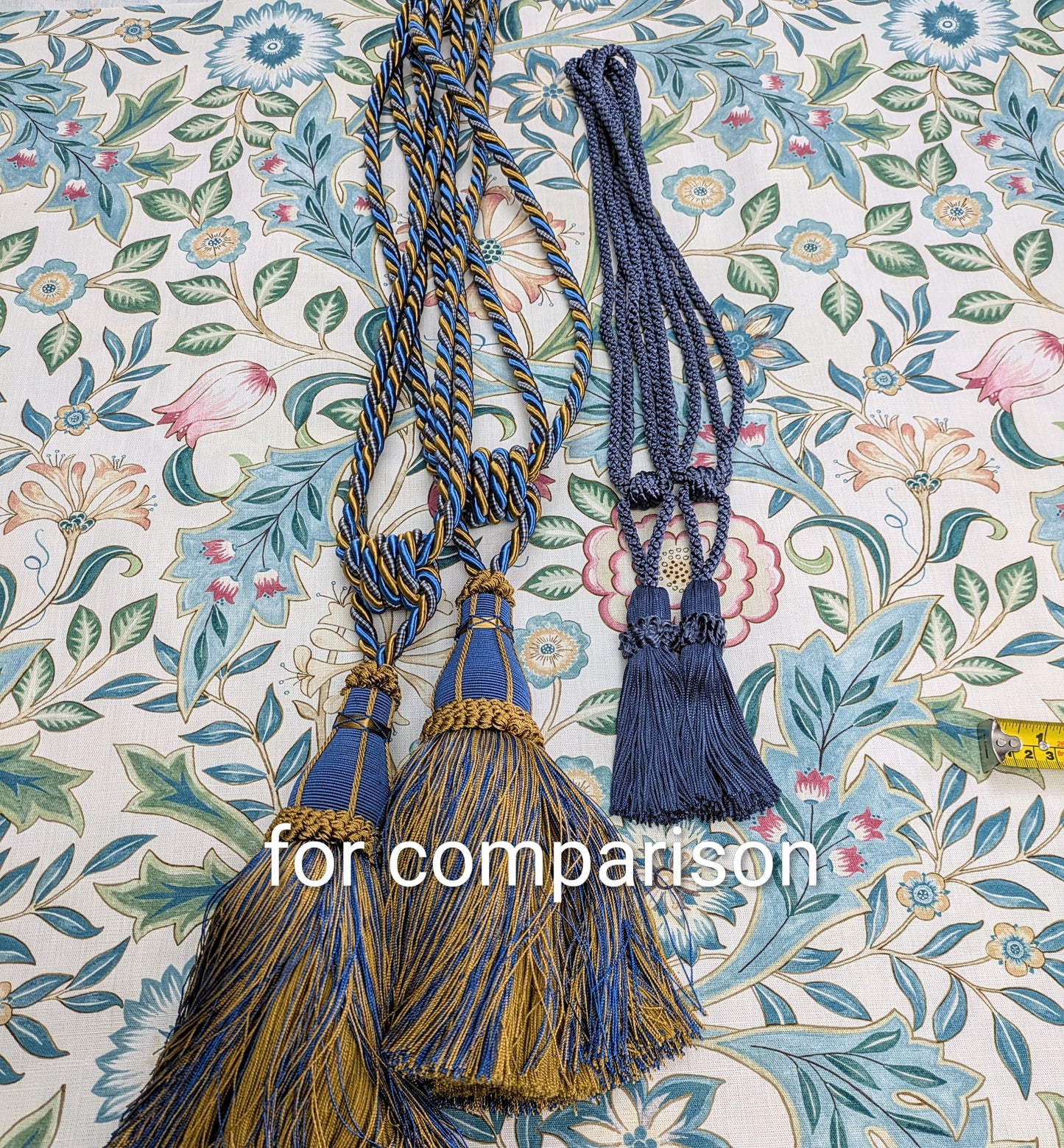 Airforce Blue Tiebacks / Blue Curtain Tiebacks