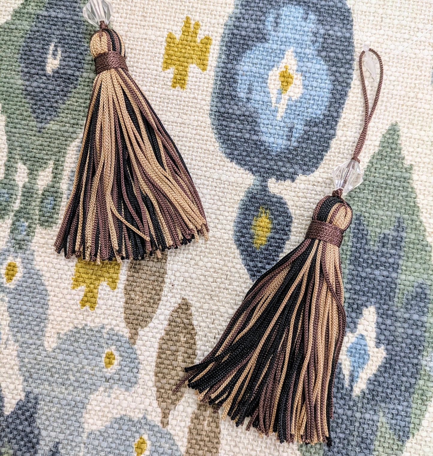 Brown, Coffee & Black Striped Tassels / Key Tassels / Cushion Tassels