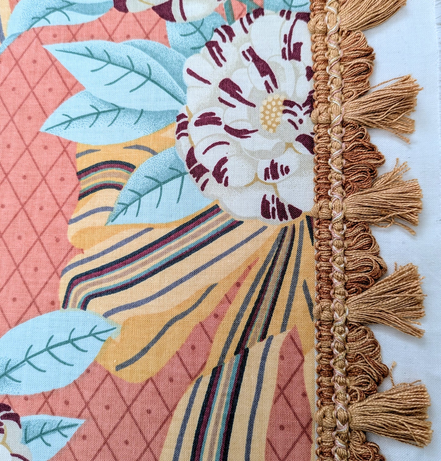 Apricot Fan Edge, Tassel Trimming for Cushions & Furnishings