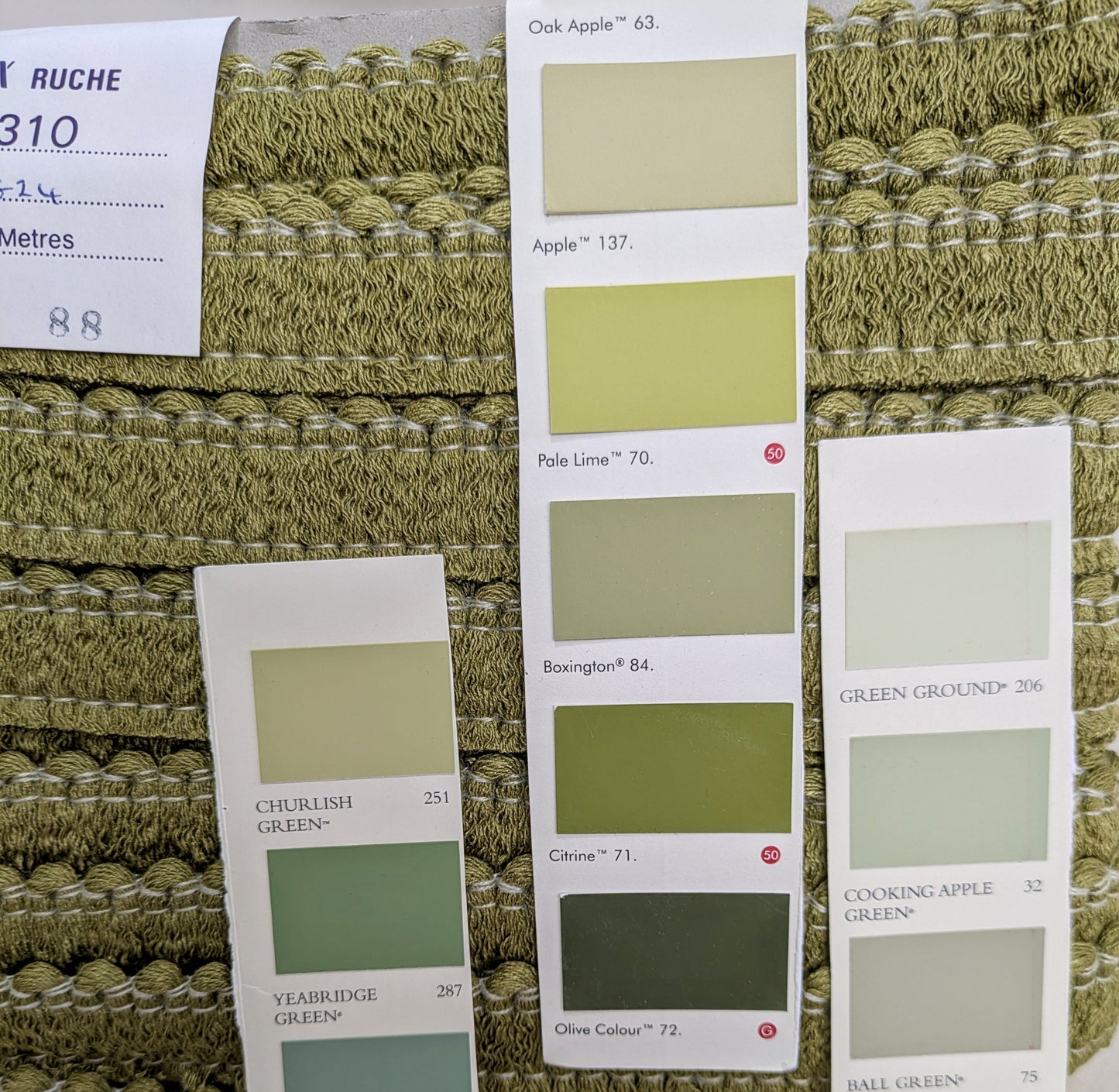 Light Green Ruche Fringe for Cushions, Upholstery & Soft Furnishings