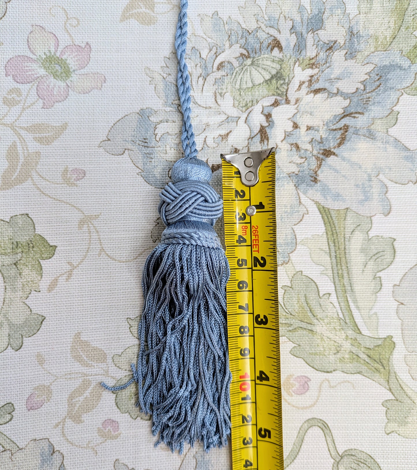 Powder Blue Turks Head Tassel / Key Tassel / Pull Cord / Cushion Tassel