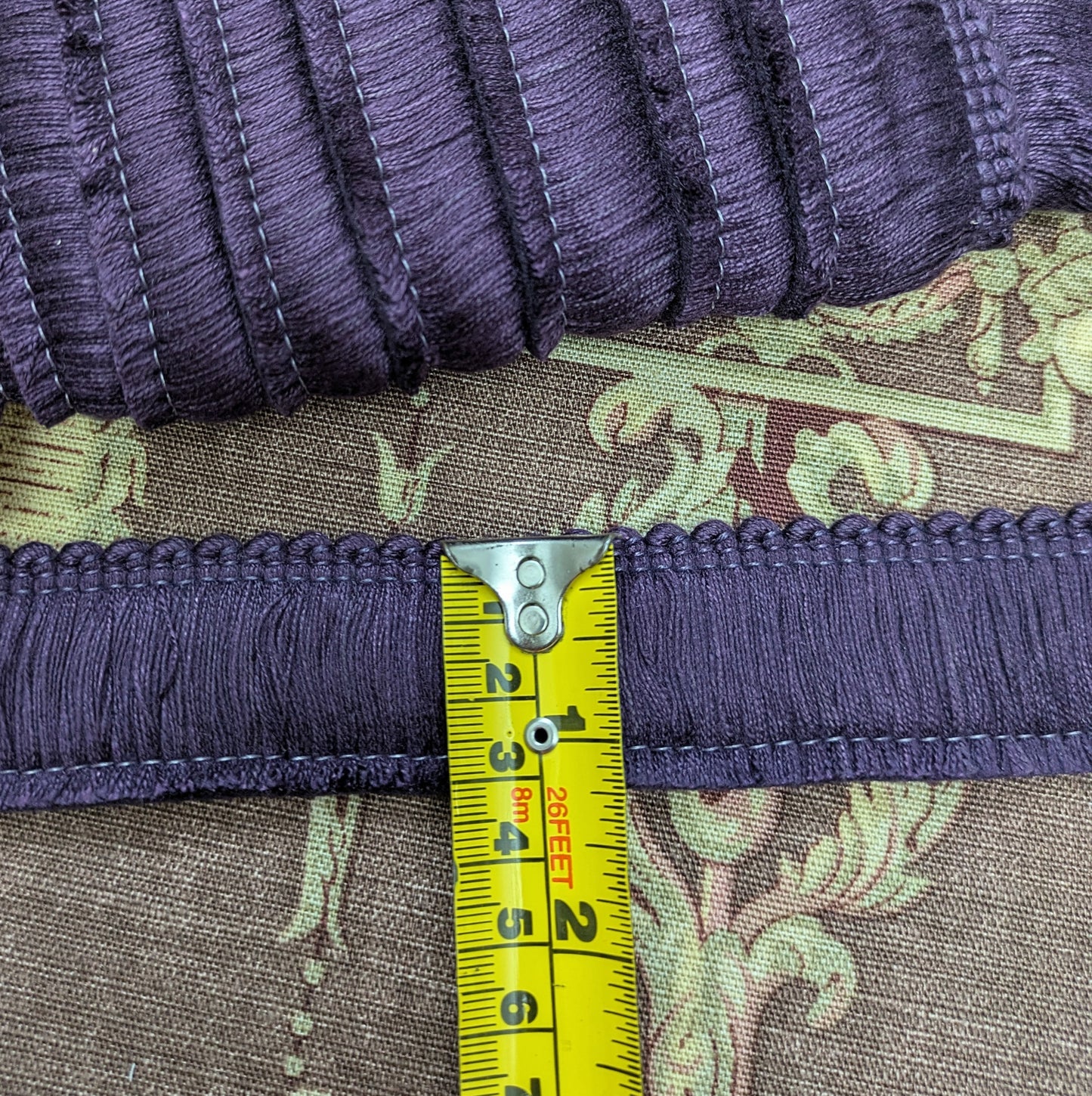 Violet Colour Ruche Fringe for Cushions, Upholstery & Soft Furnishings