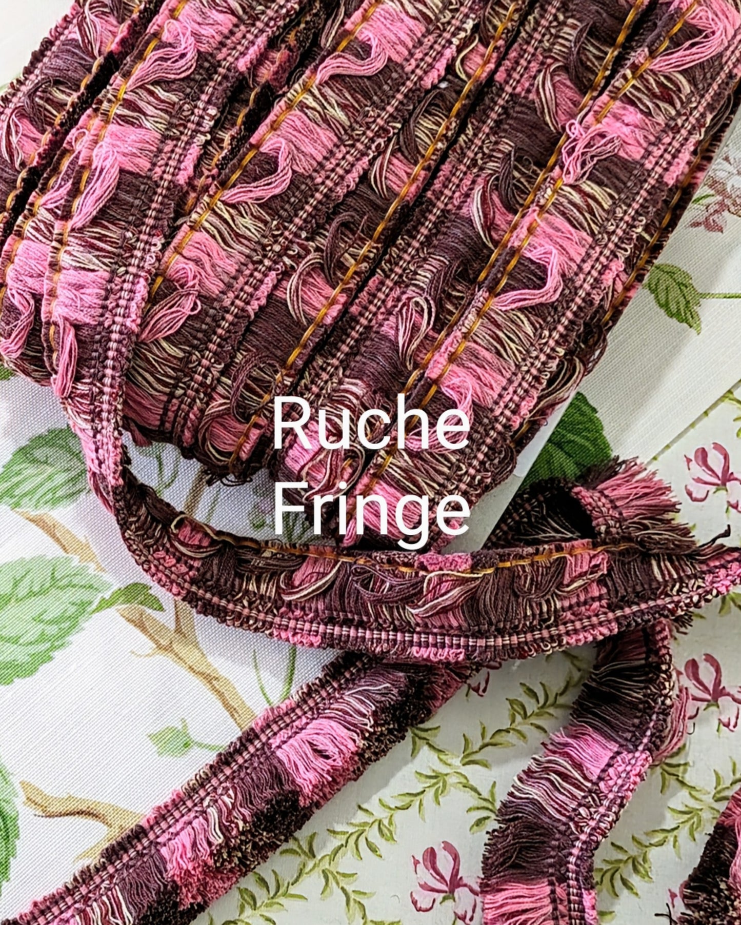 Discontinued Pink & Plum Ruche Fringe
