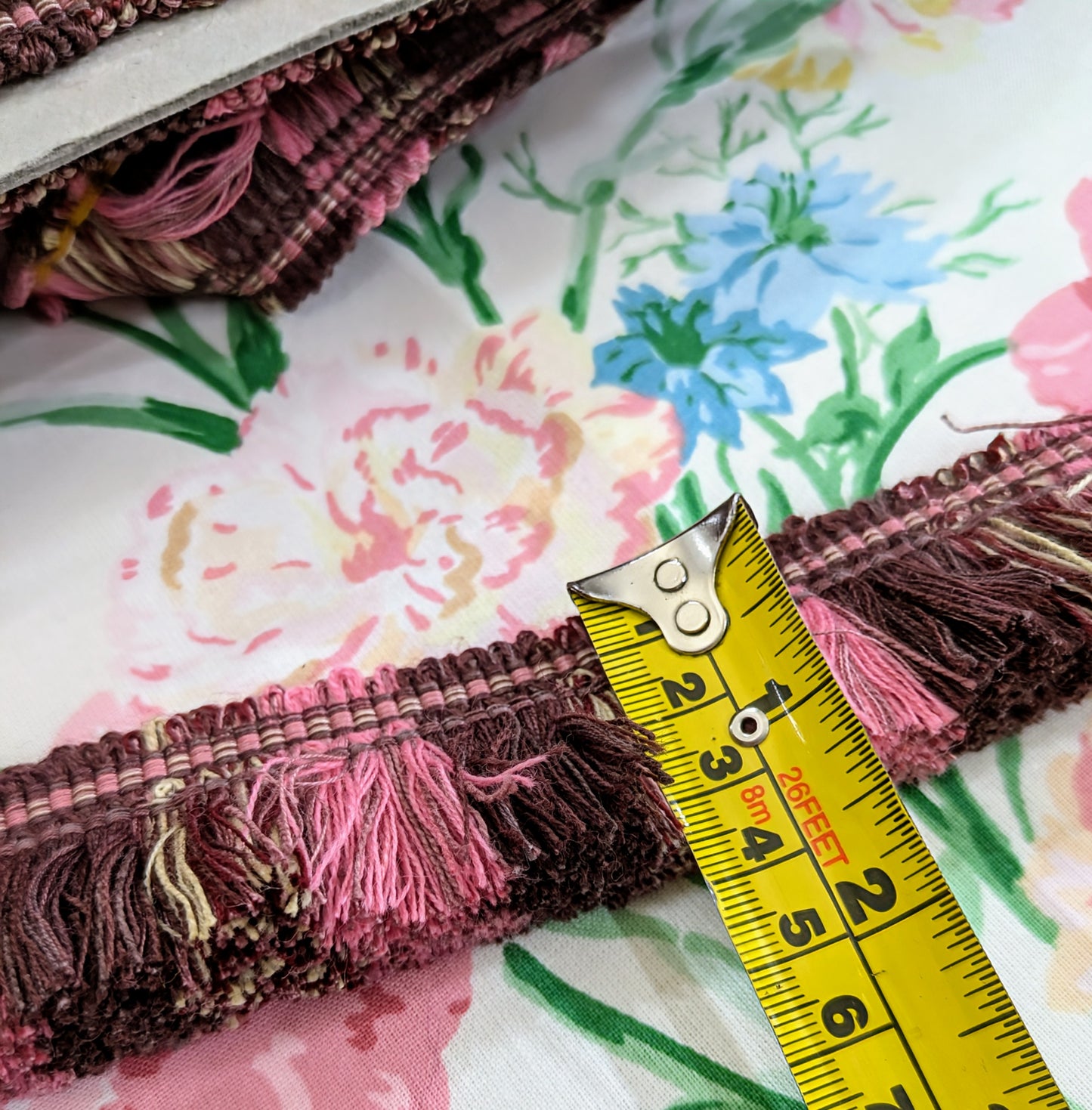 Discontinued Pink & Plum Ruche Fringe