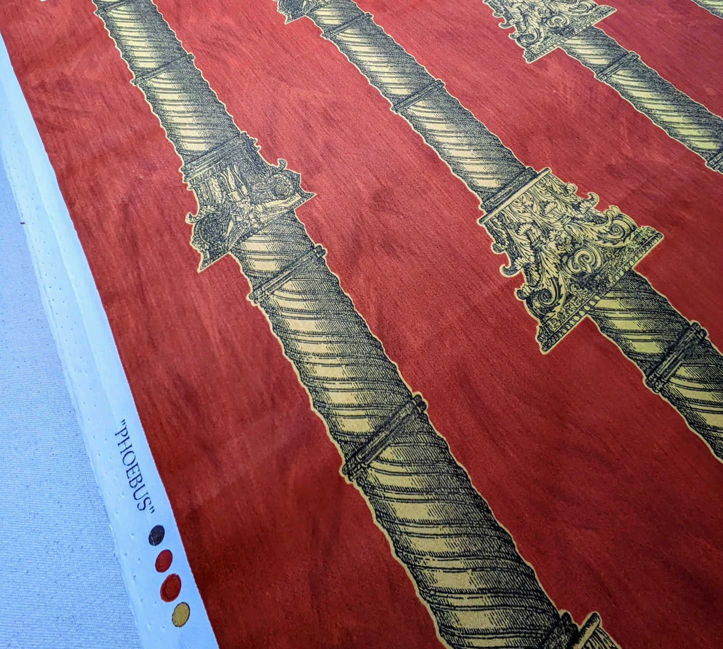 Classical Columns Fabric - REDUCED