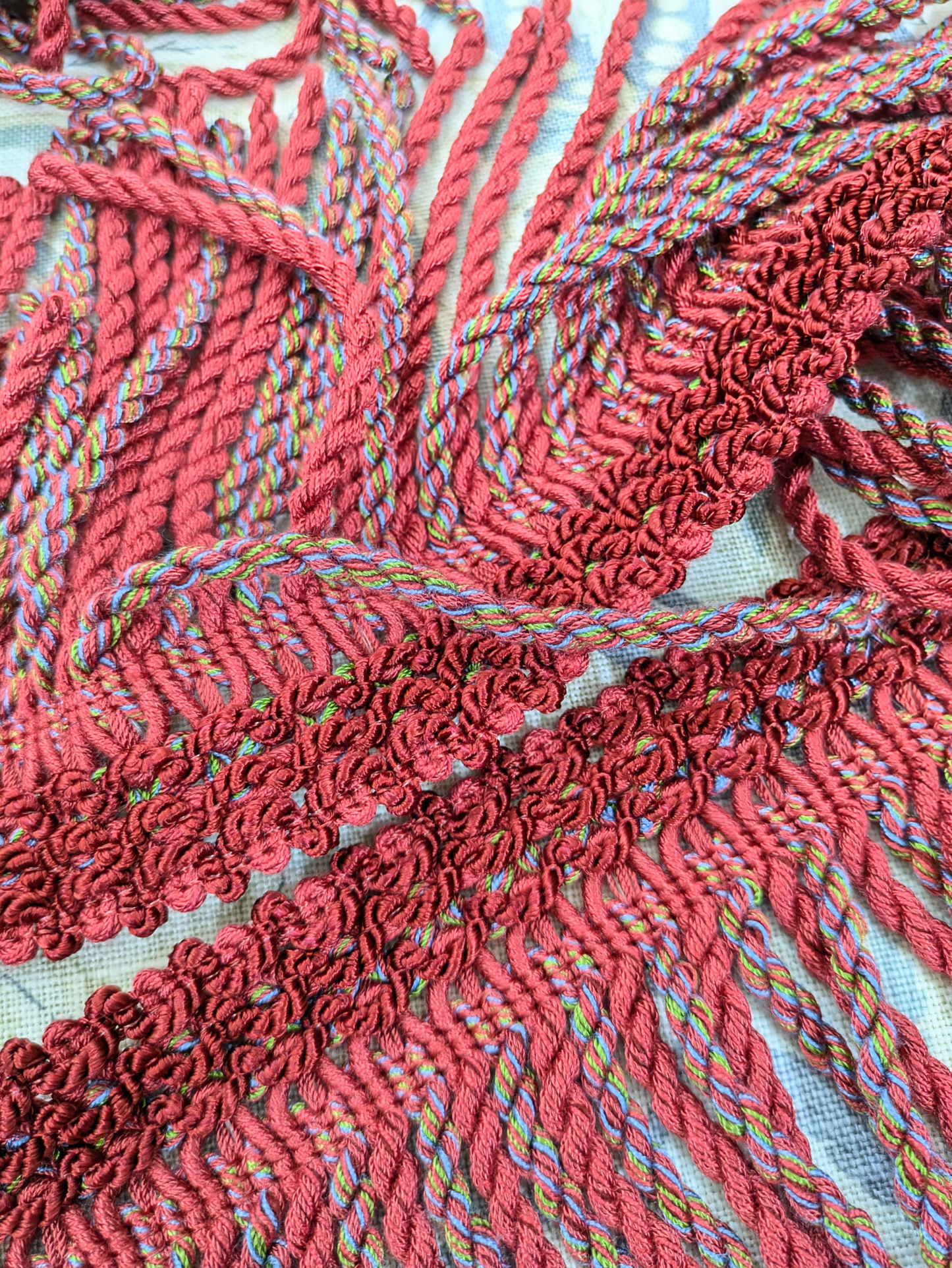 Red & Blue Bullion Fringe