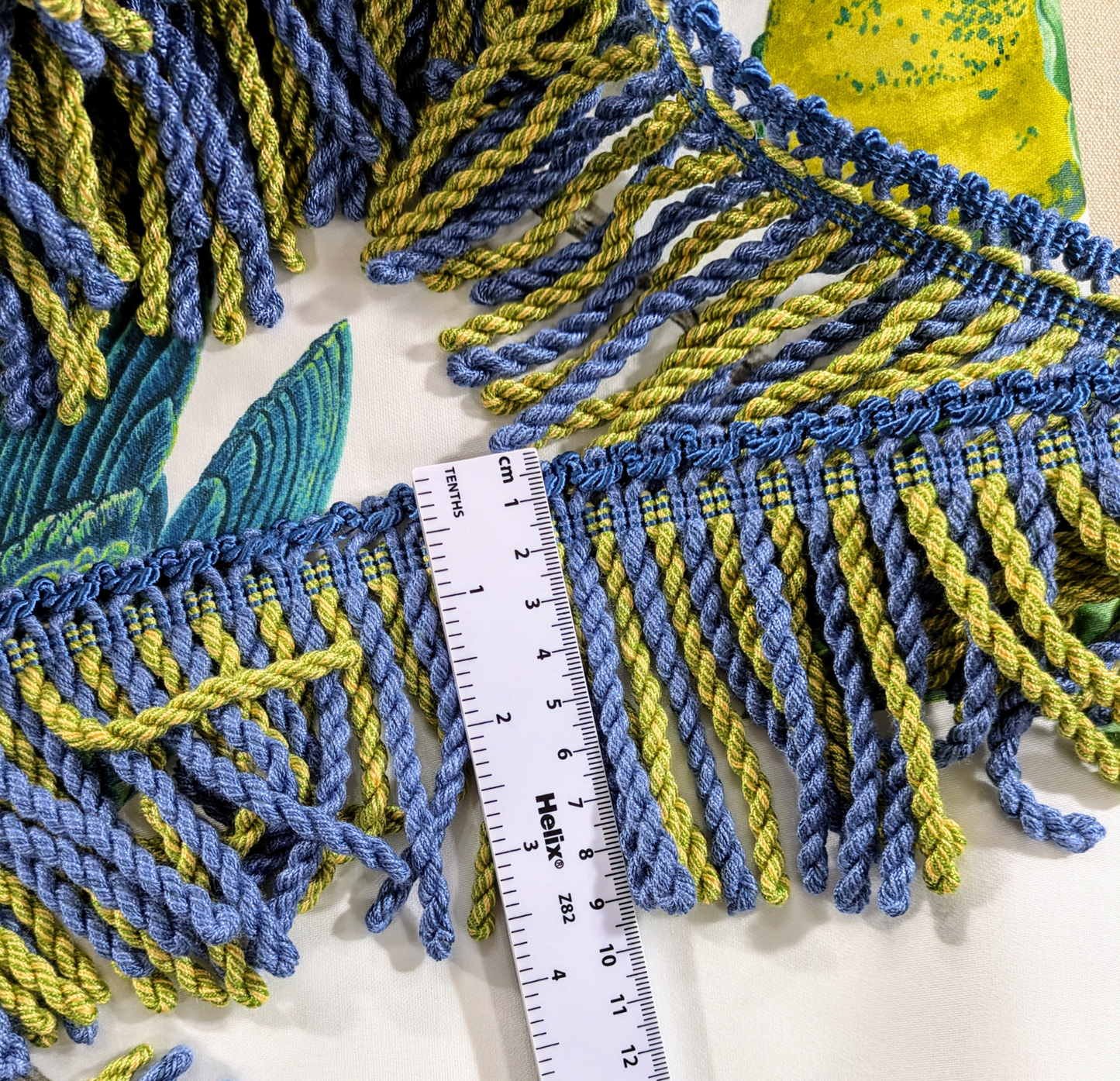 Blue & Lime Bullion Tassel Fringe