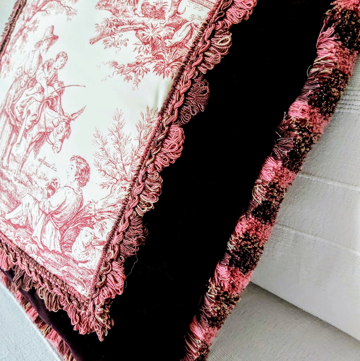 Discontinued Pink & Plum Ruche Fringe