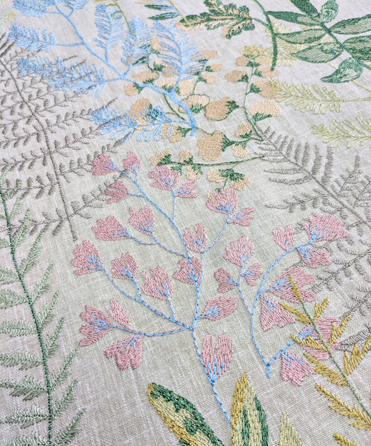 Embroidered Floral Fabric