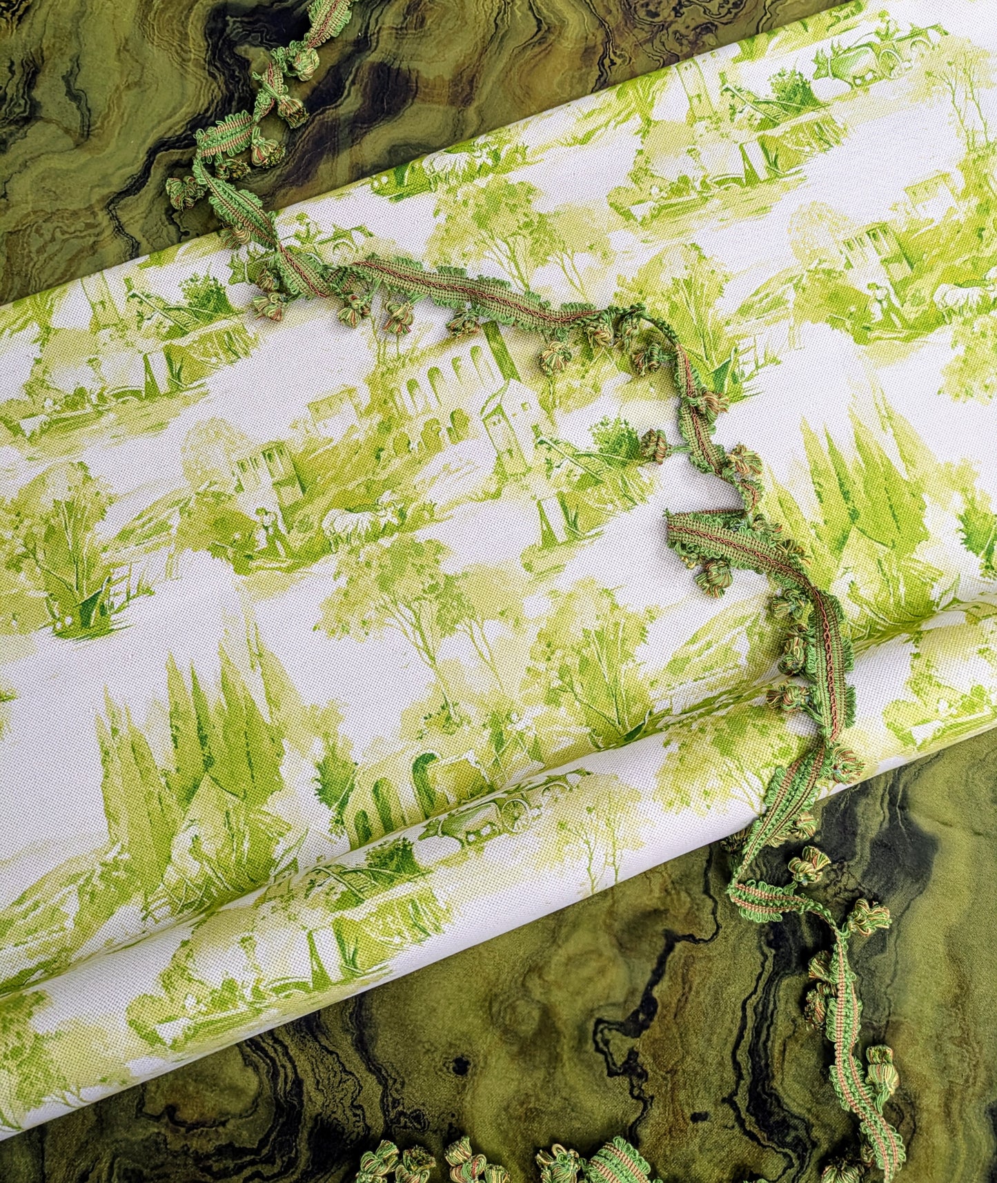 Anastacia, Toile Fabric by Clarke & Clarke 2.9m remnant - Discontinued Fabric