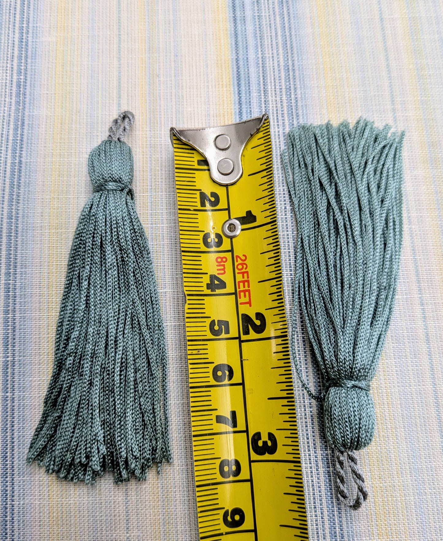 Small Silky Teal Tassels