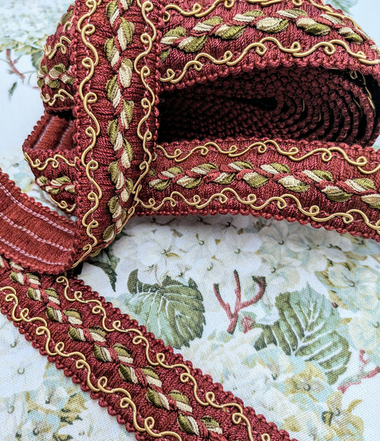 Rust Colour Intricate Braid / Trimming