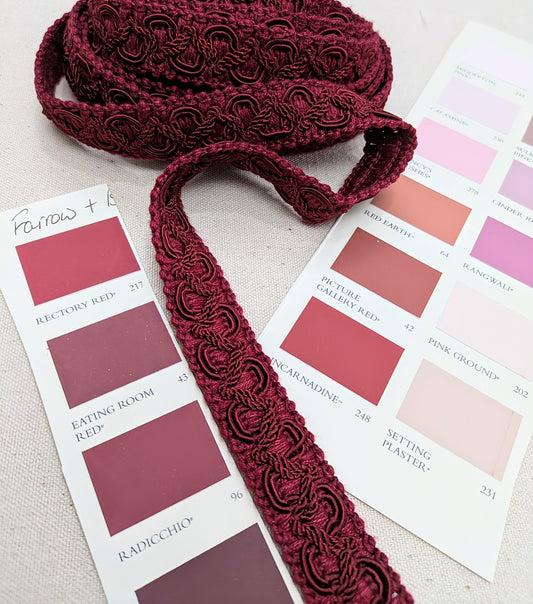 Plum Colour, Lampshade trim / Soft Furnishing trim / Upholstery trim - 2.7m Piece