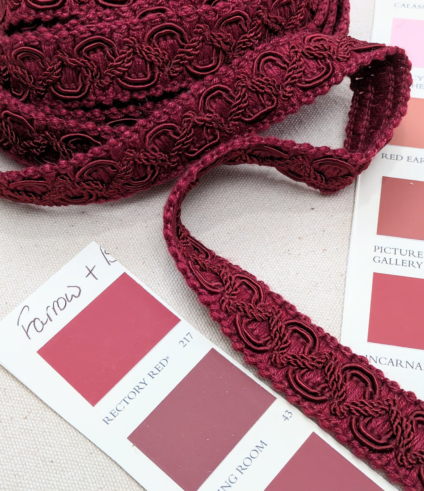 Plum Colour, Lampshade trim / Soft Furnishing trim / Upholstery trim - 2.7m Piece