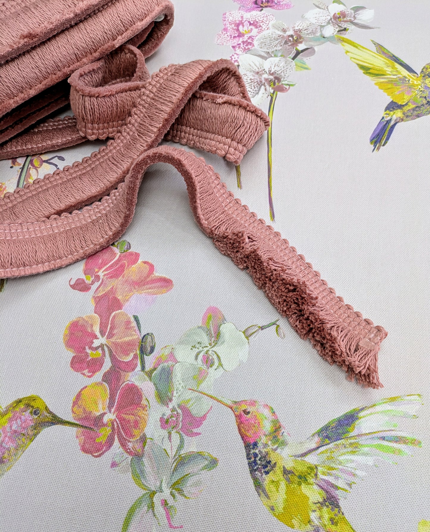 Pink Ruche Fringe for Cushions, Upholstery & Soft Furnishings