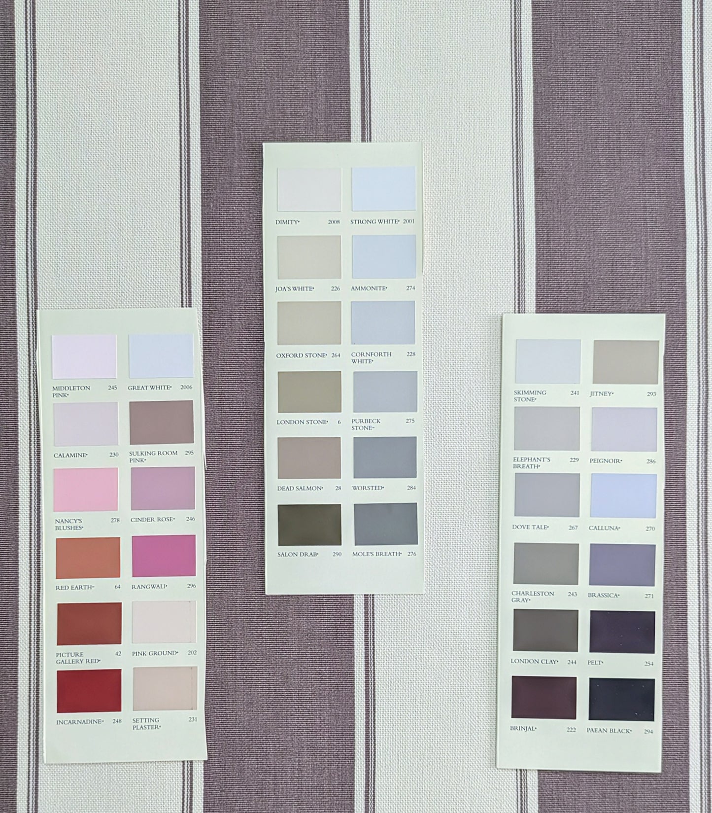 Mulberry Colour Stripe Fabric - 2.6m Remnant