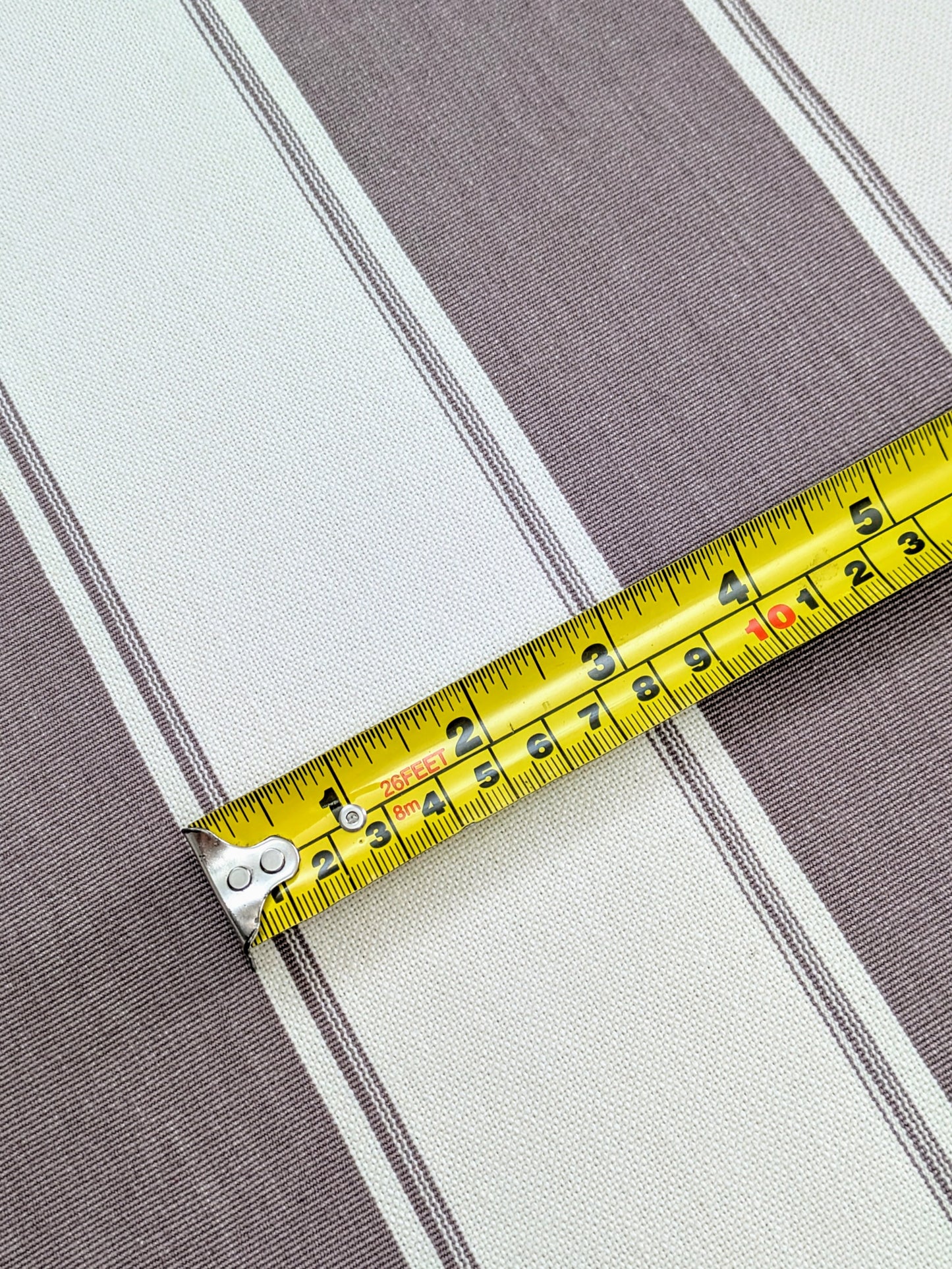 Mulberry Colour Stripe Fabric - 2.6m Remnant