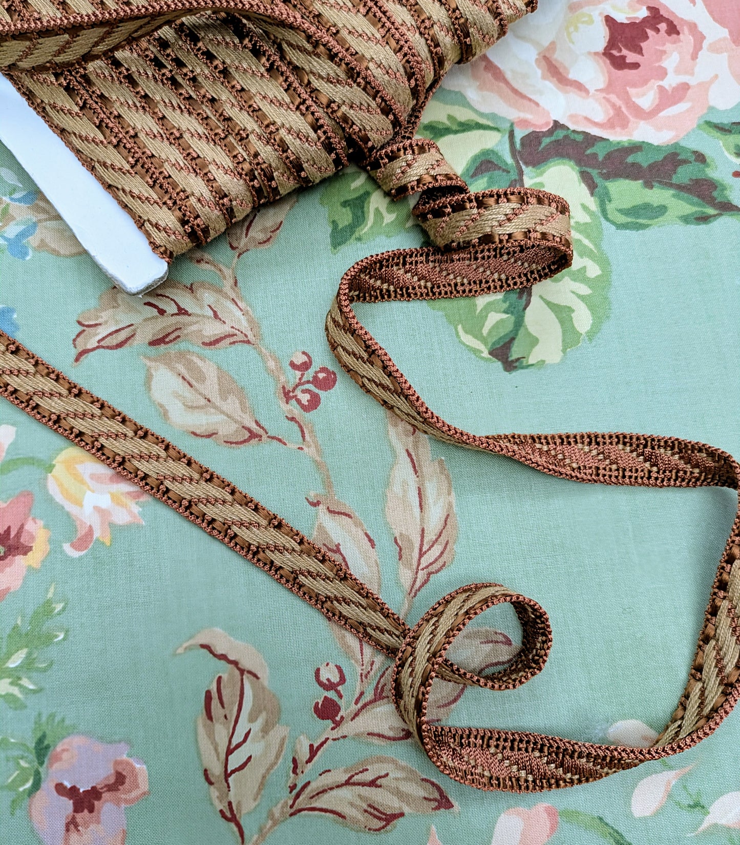 Copper Stripe Lampshade trim / Soft Furnishing trim / Upholstery trim