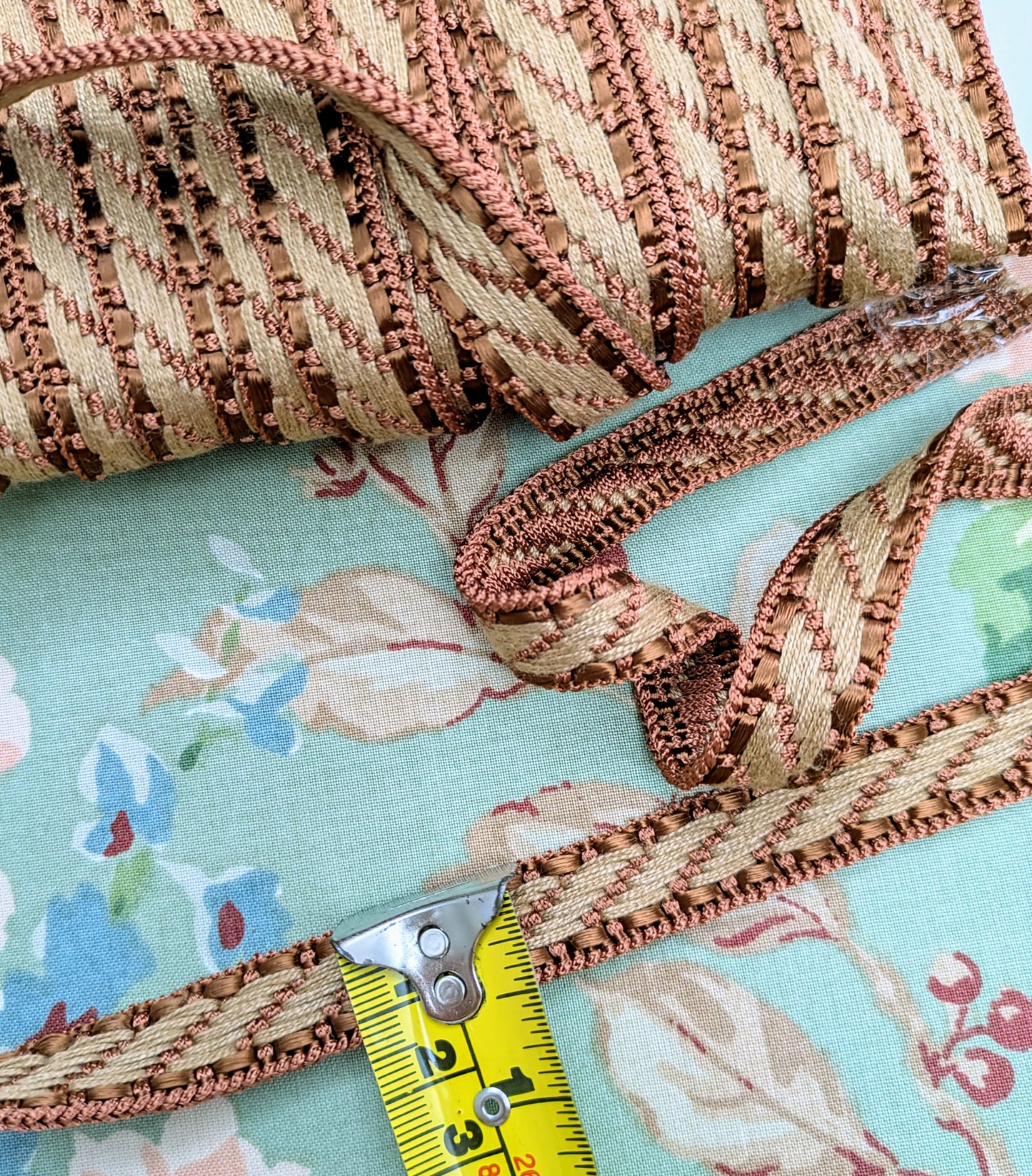 Copper Stripe Lampshade trim / Soft Furnishing trim / Upholstery trim