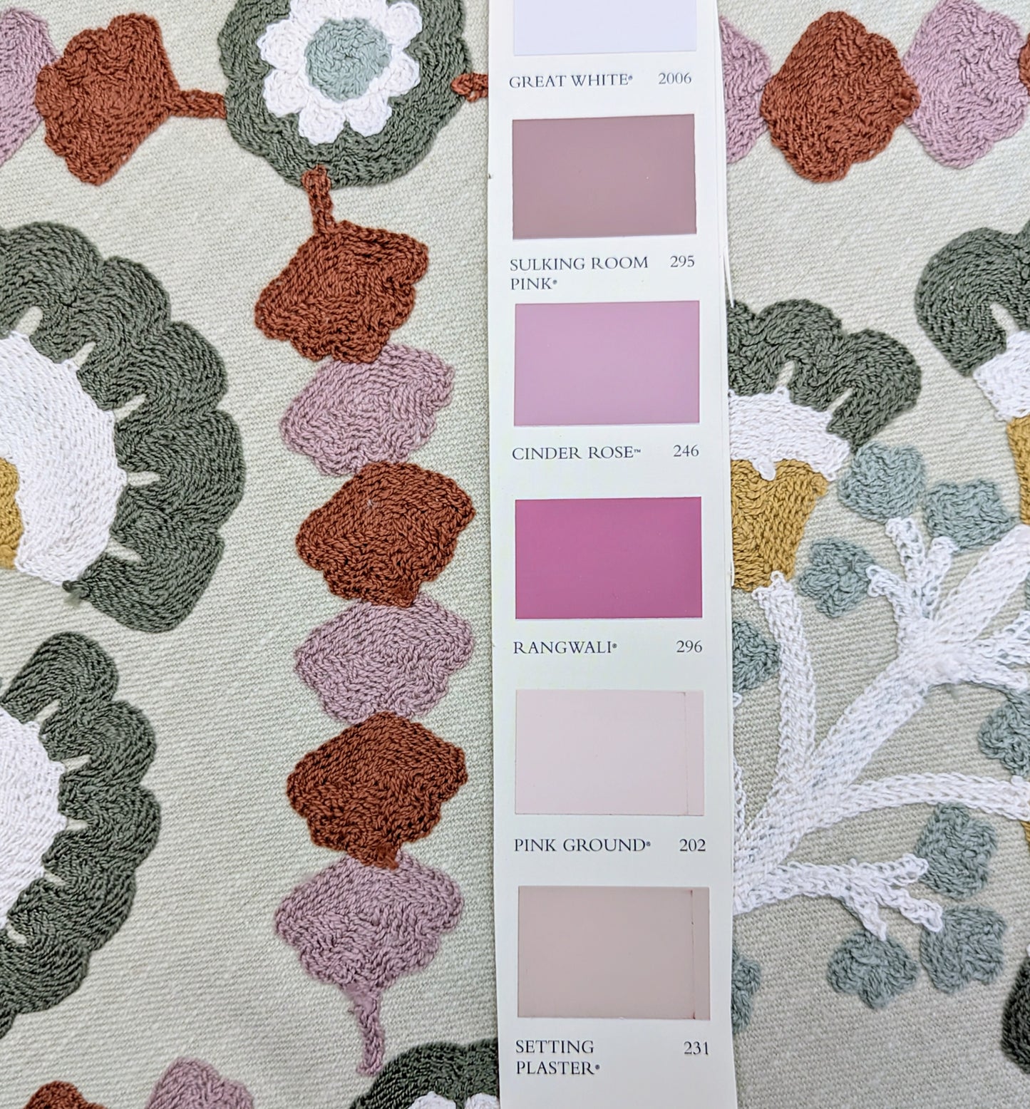 Floral Trellis by John Lewis - Embroidered Fabric - 1.1m Remnant