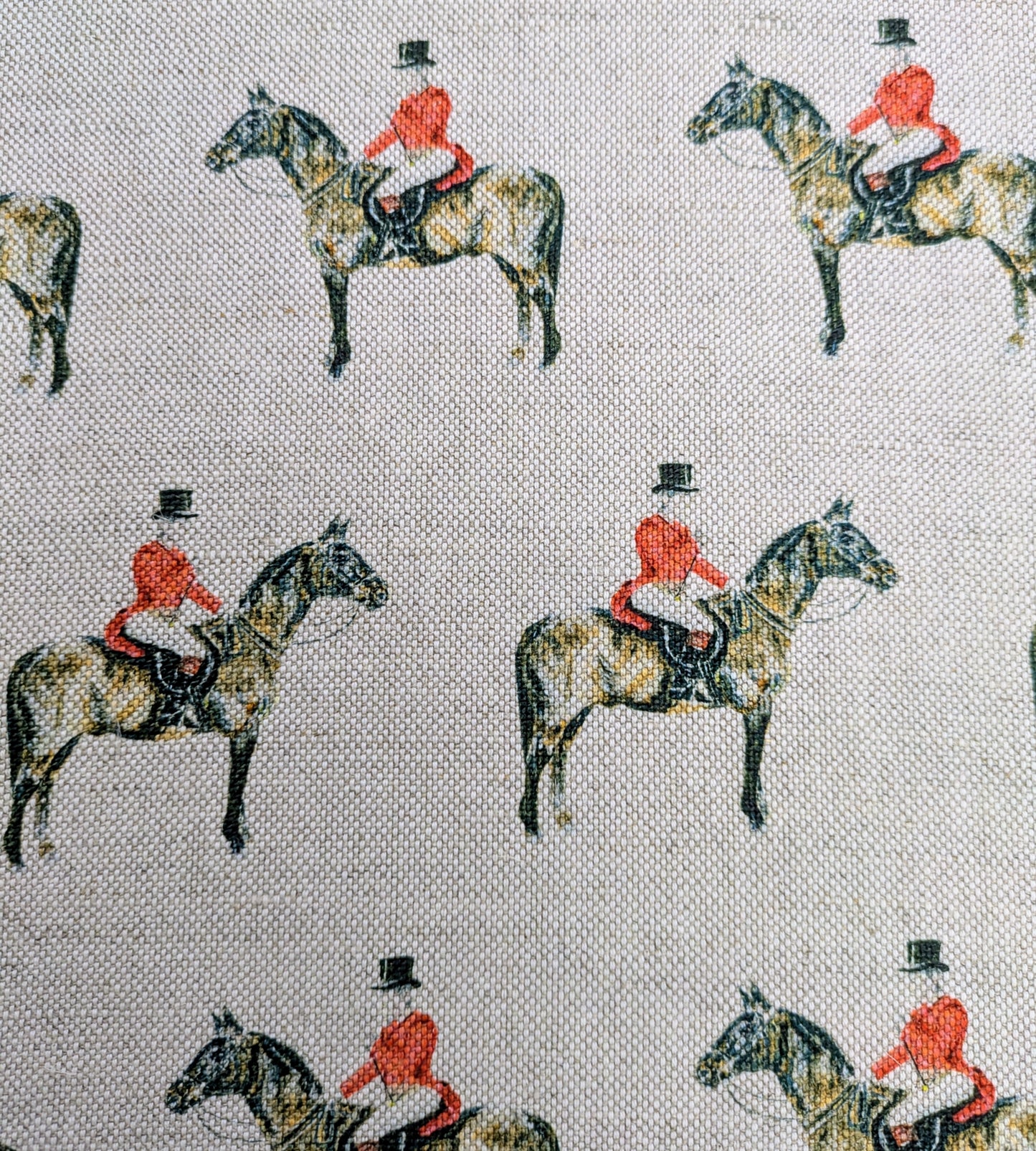 Horse & Rider Cushion Cover Panels for DIY Sewing Project - 2 panels