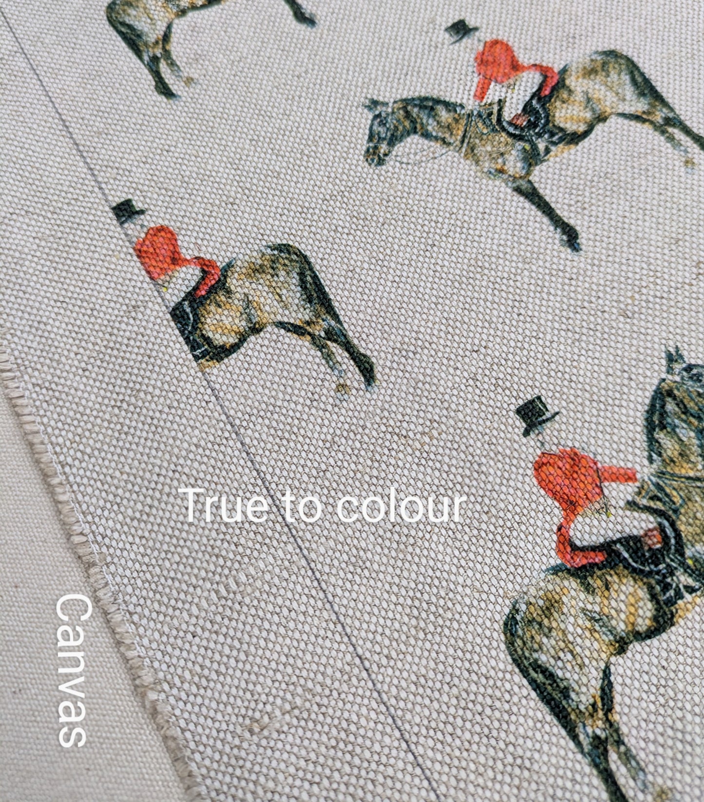 Horse & Rider Cushion Cover Panels for DIY Sewing Project - 2 panels