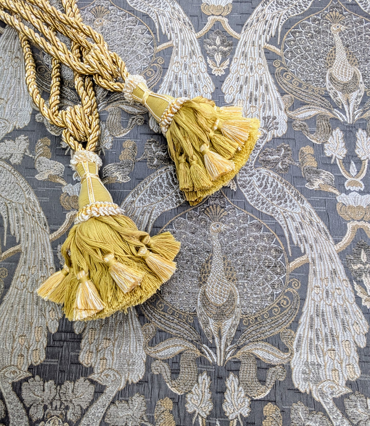 Gold & Cream Tiebacks / Curtain Tiebacks / Tassel Tiebacks