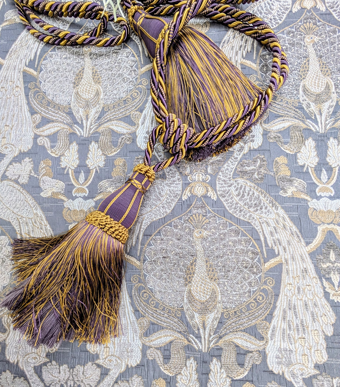 Purple & Gold Tiebacks / Curtain Tiebacks / Tassel Tiebacks