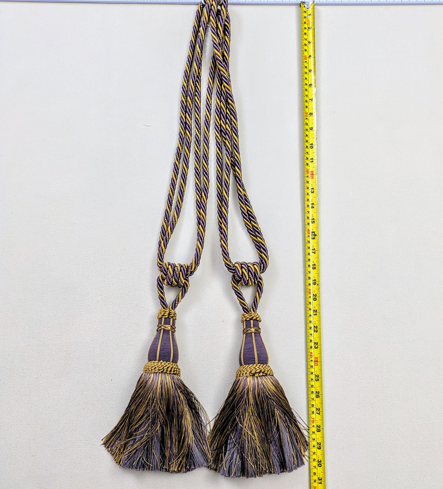 Purple & Gold Tiebacks / Curtain Tiebacks / Tassel Tiebacks
