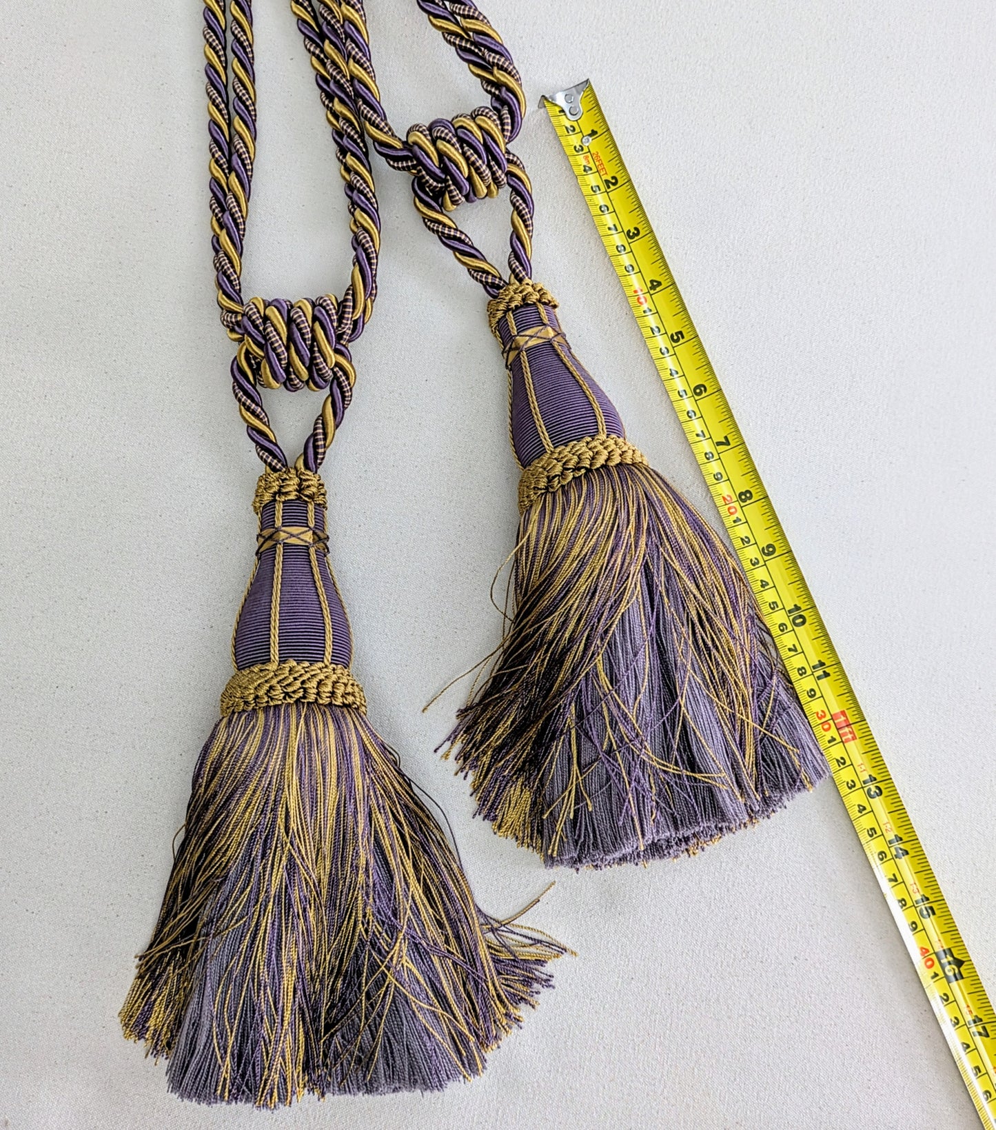 Purple & Gold Tiebacks / Curtain Tiebacks / Tassel Tiebacks