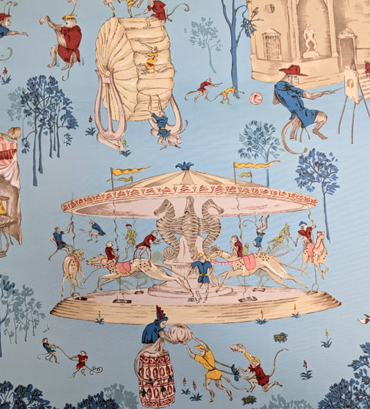 Rare, Discontinued Monkey Mayhem by Sally Baring for Brunschwig & Fils