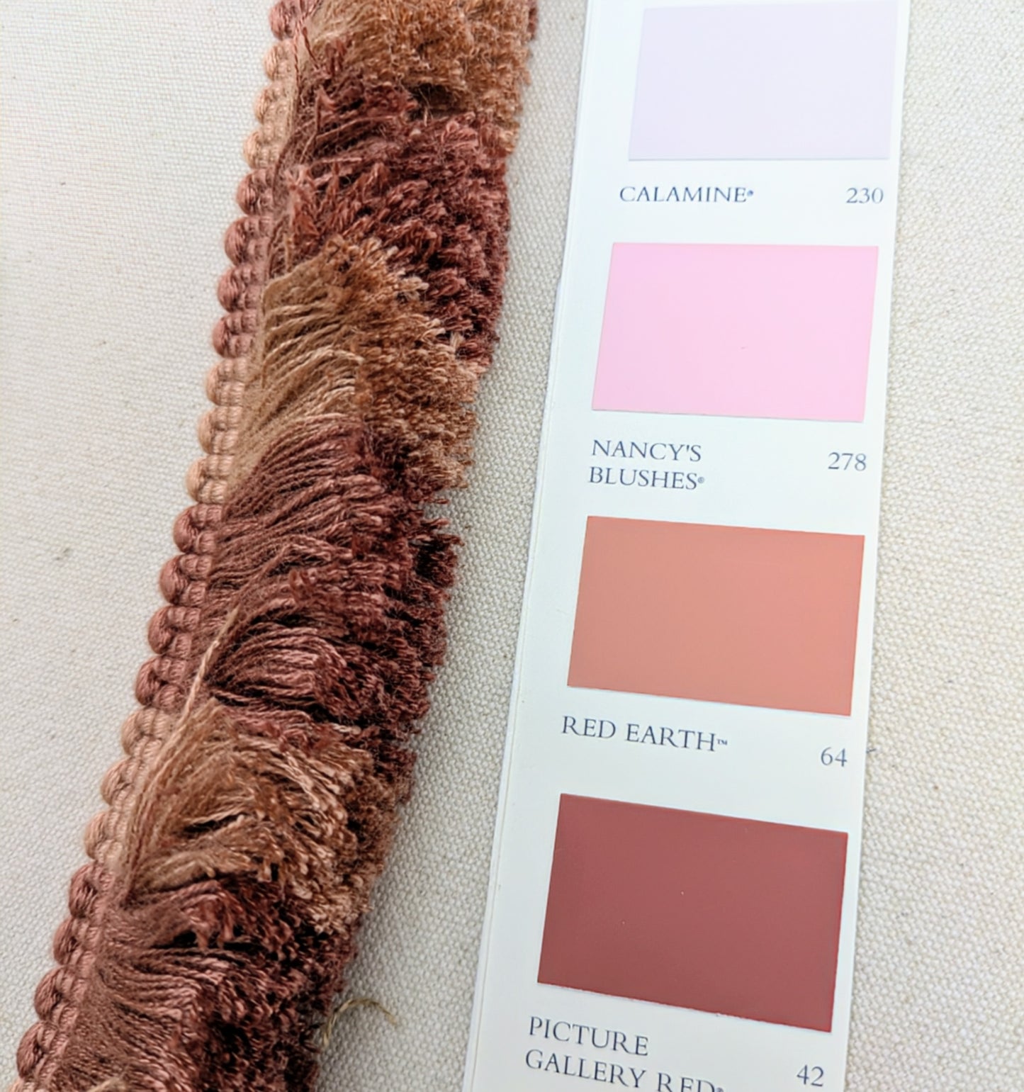 Tan, Copper & Cream, Two Tone Ruche Fringe for Soft Furnishings / Upholstery & Cushions