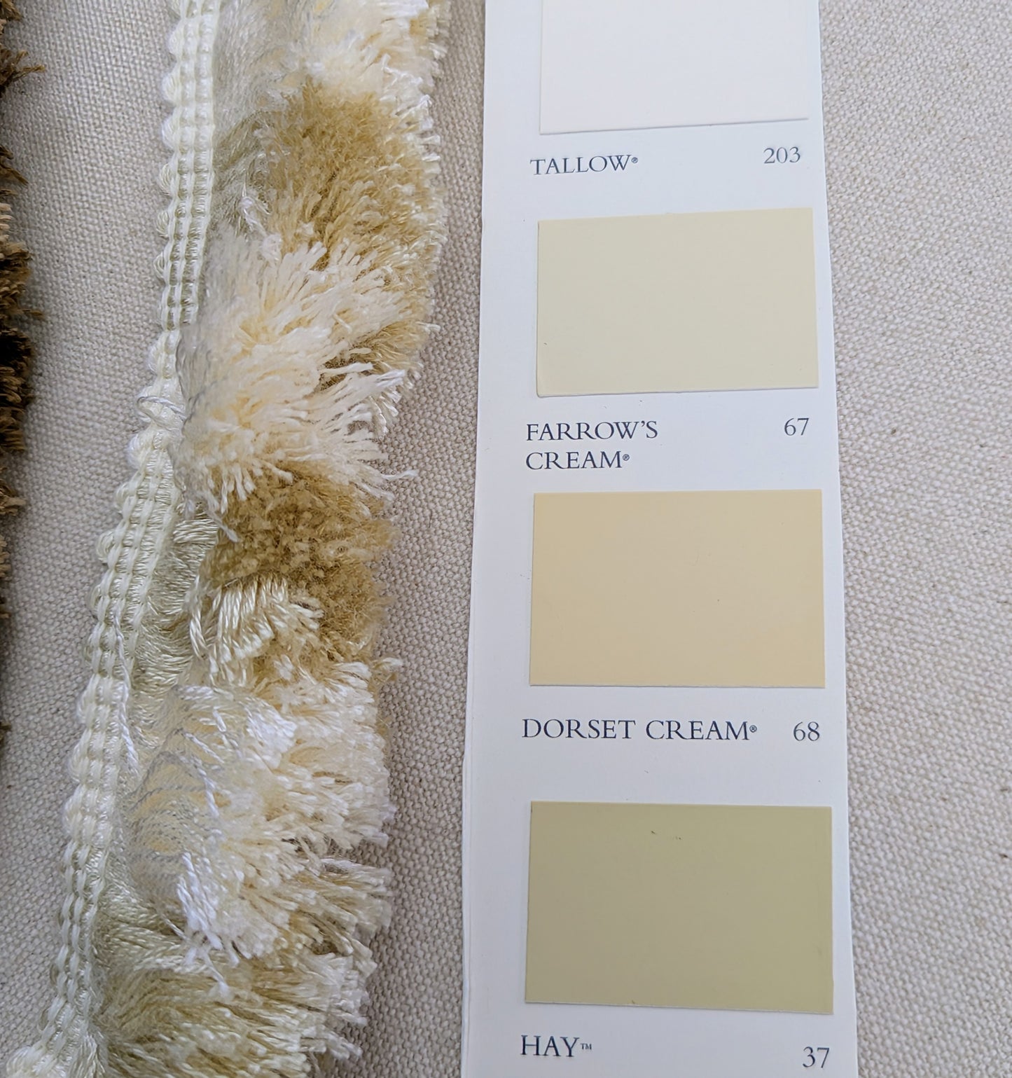 Tan, Copper & Cream, Two Tone Ruche Fringe for Soft Furnishings / Upholstery & Cushions