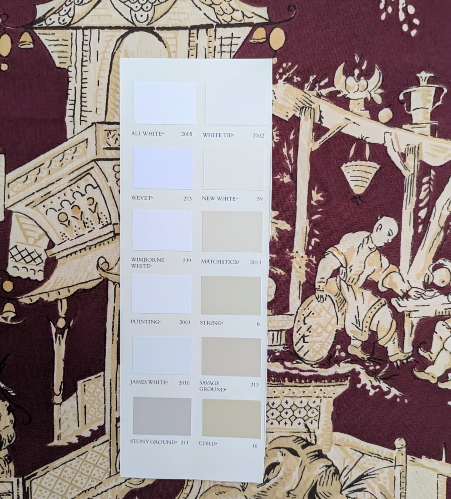 Discontinued Romo Tea House - Oriental Toile - 1.45m Remnant