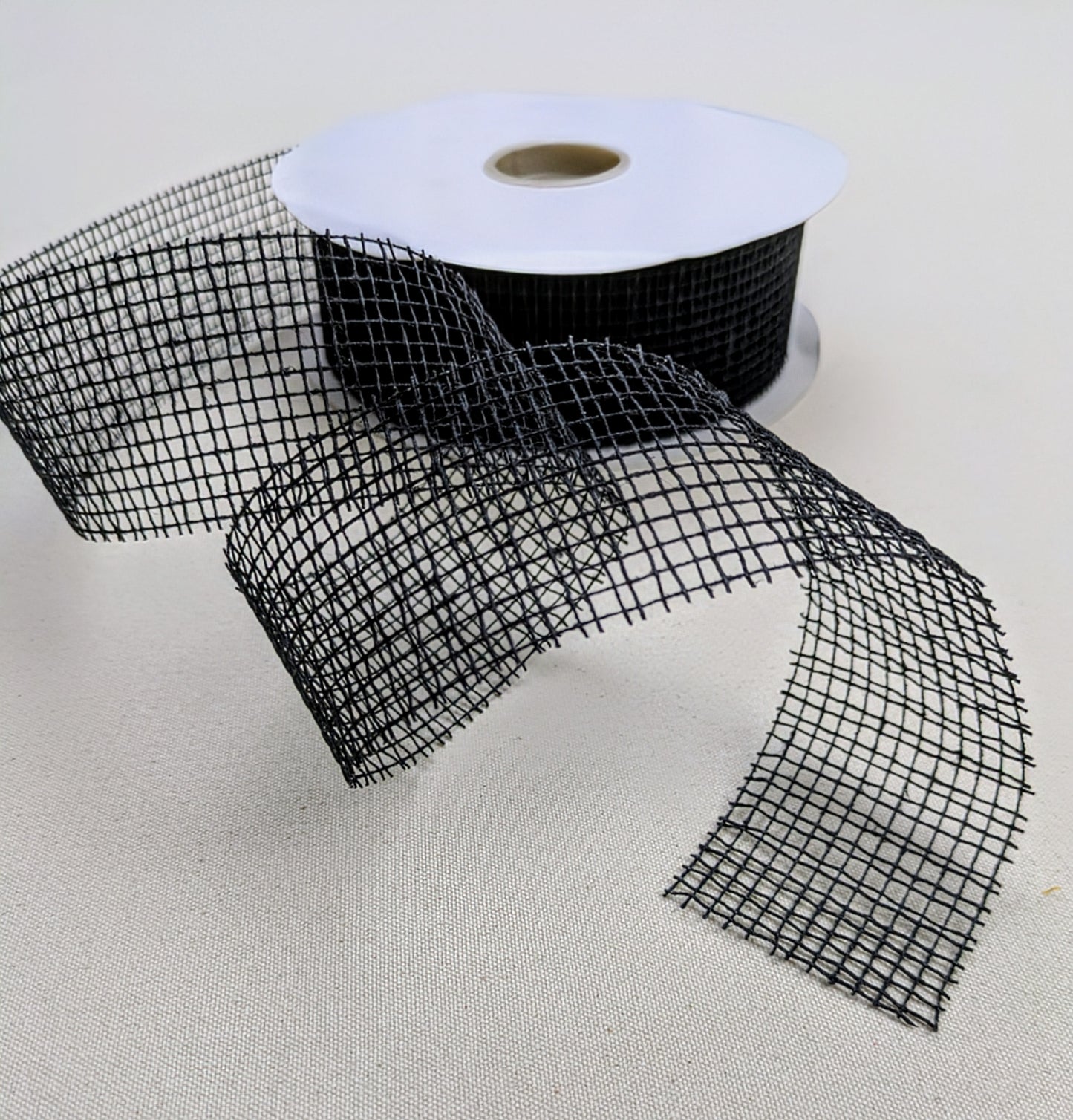 Black Jute Ribbon - 20m Roll - Floral use/ Wreath making/ Crafts/Halloween
