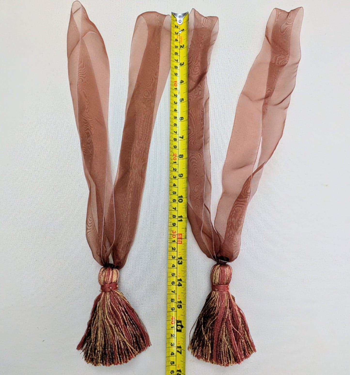 Rust & Gold Organza Tiebacks