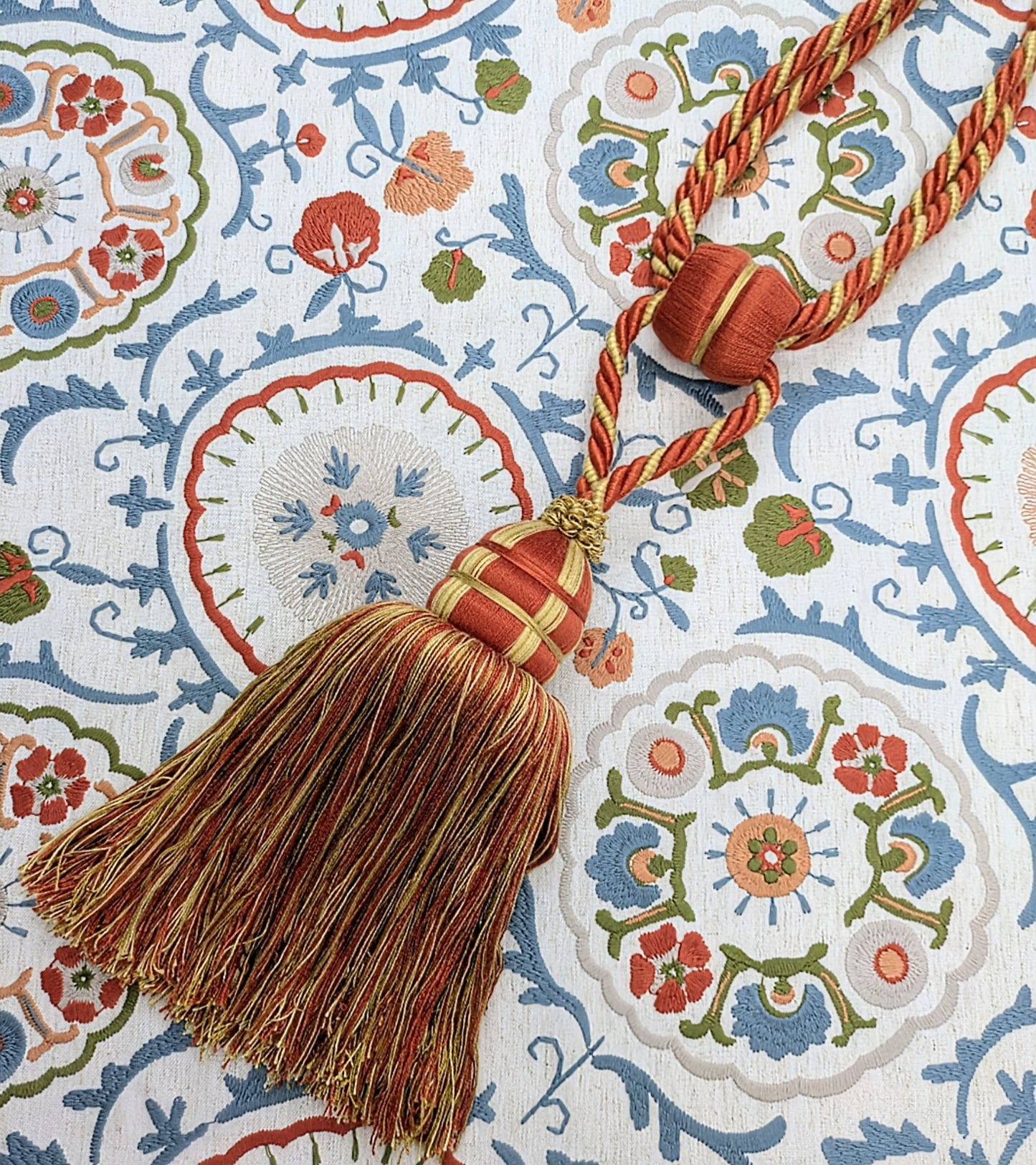 Copper Orange & Gold Tieback / Door Curtain Tieback / Curtain Tieback