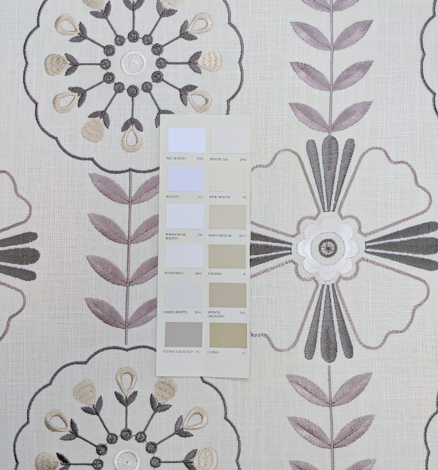 Mandana by Clarke & Clarke - Embroidered Fabric