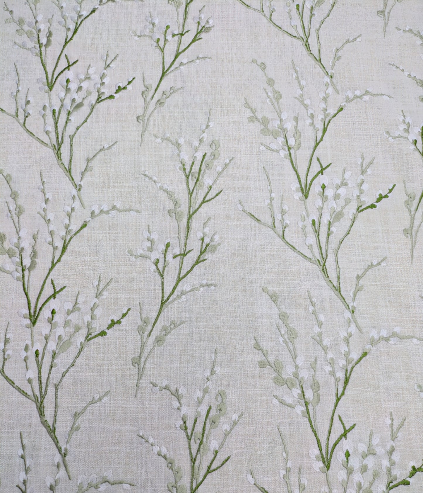 Laura Ashley - Pussy Willow - Embroidered Fabric