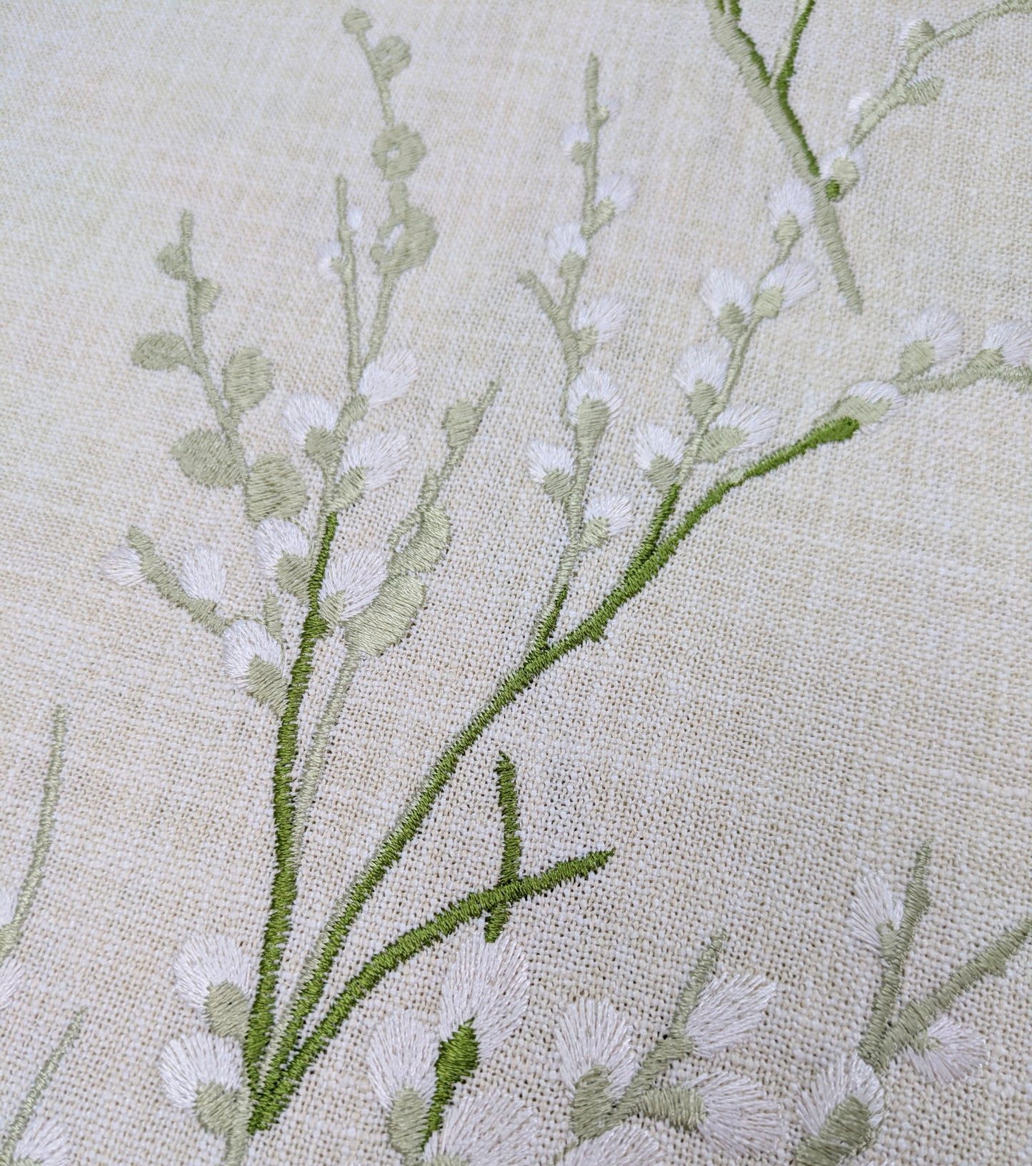 Laura Ashley - Pussy Willow - Embroidered Fabric