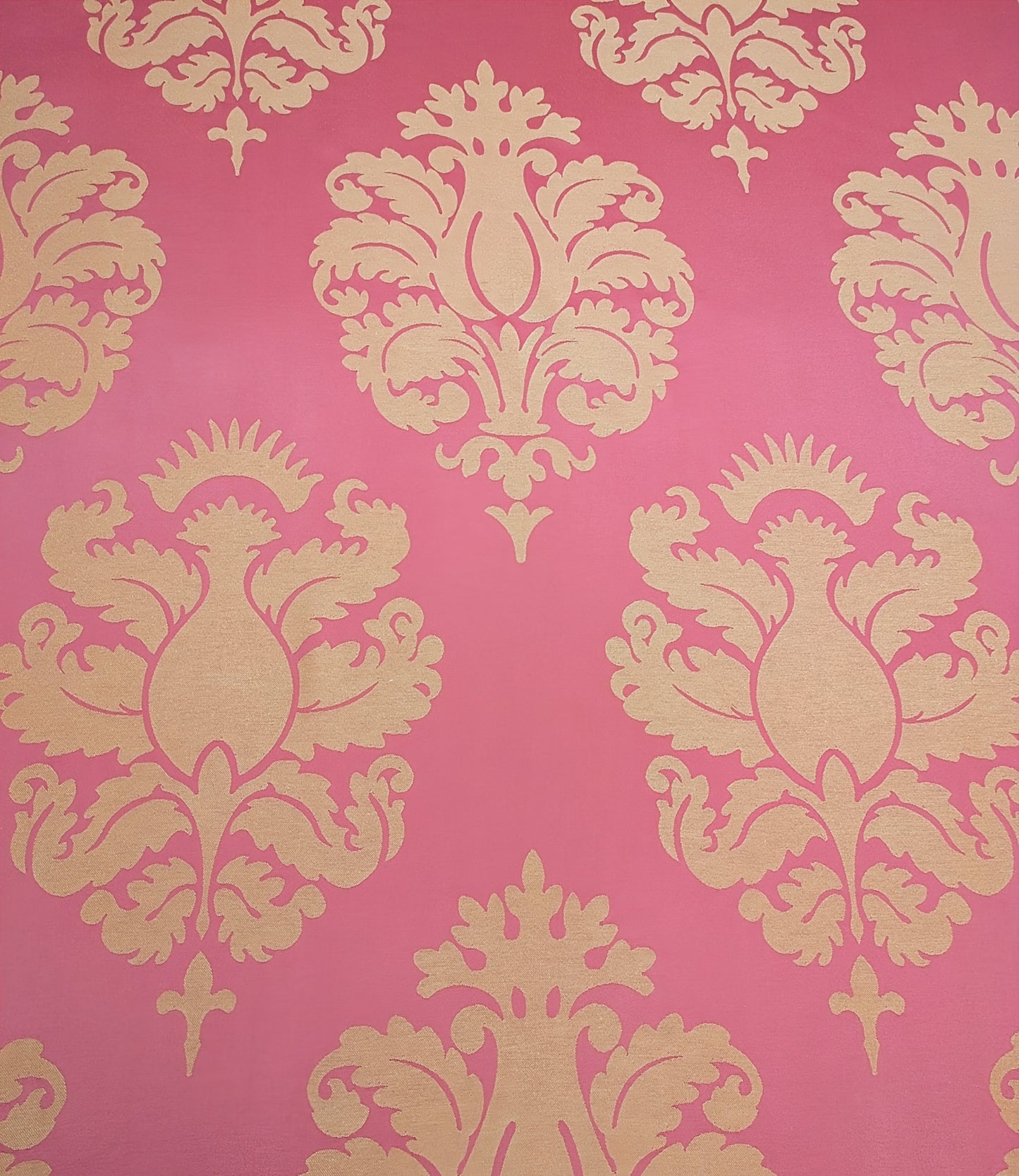 Hot Pink & Orange Damask