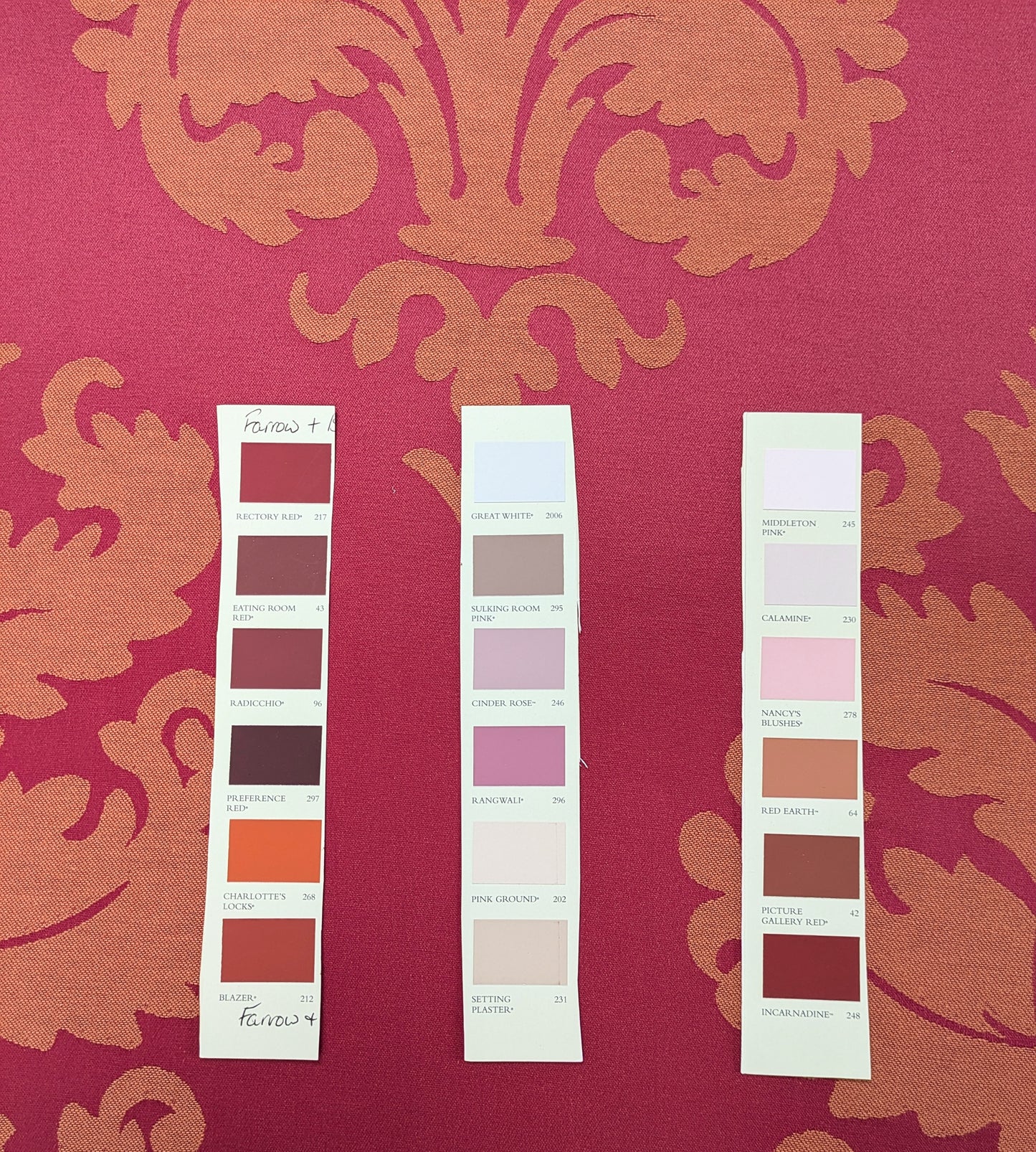 Hot Pink & Orange Damask