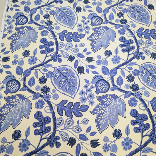 Blue Floral by P.Kaufman - 3.8m Remnant