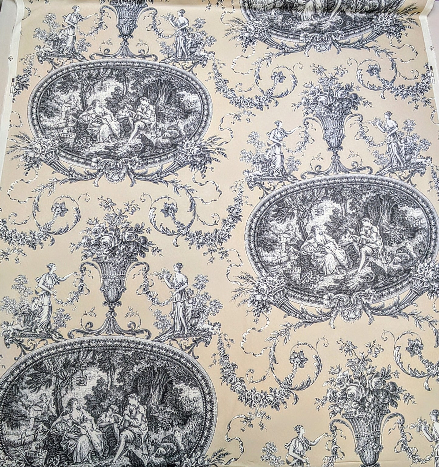 Thibaut Toile de Jouy - Biltmore - 3.8m Remnant -Discontinued Fabric