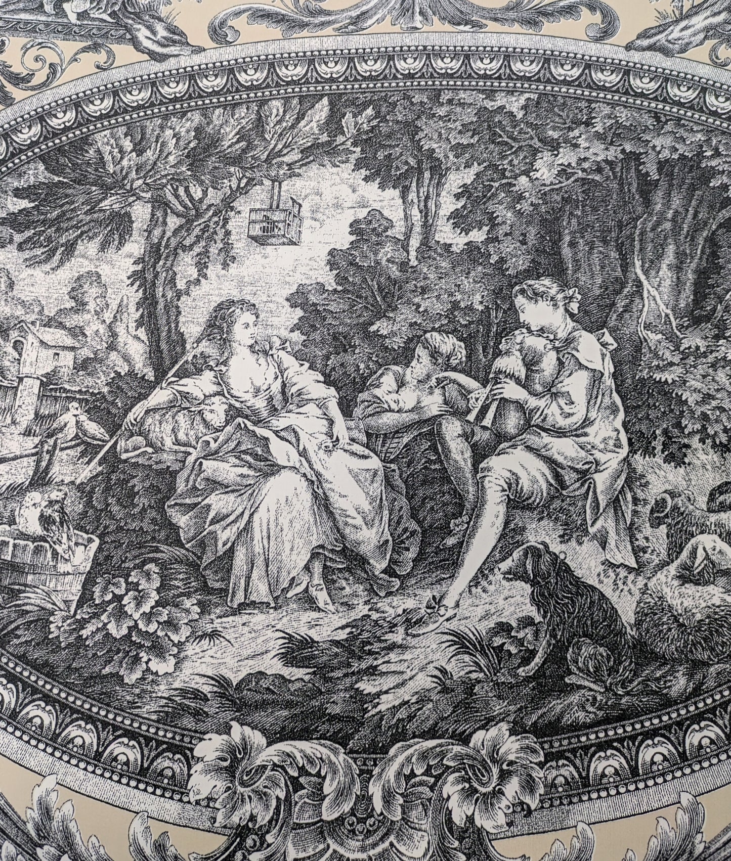 Thibaut Toile de Jouy - Biltmore - 3.8m Remnant -Discontinued Fabric