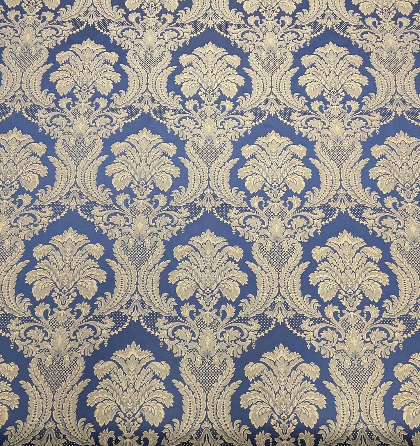 Vintage Navy and Cream Damask