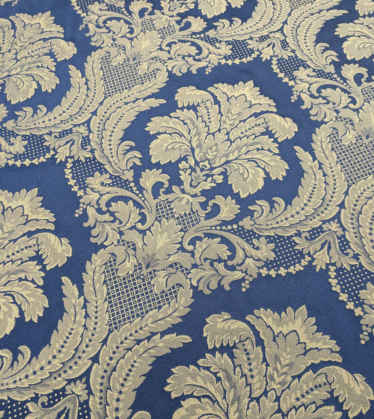 Vintage Navy and Cream Damask