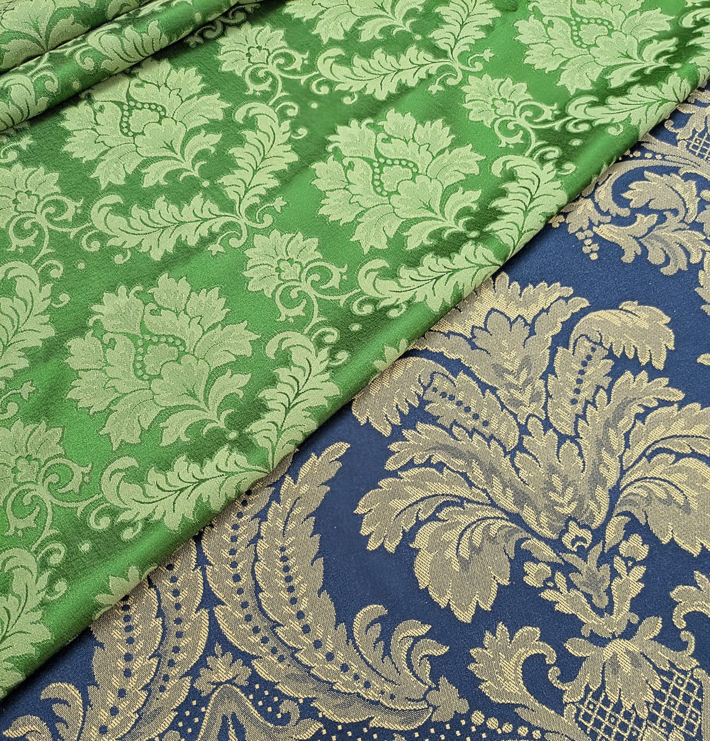 Vintage Navy and Cream Damask